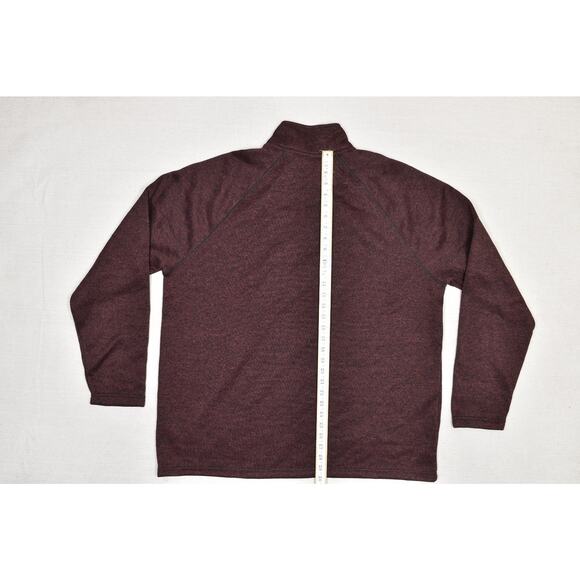 Eddie Bauer Men's Sweater Size XXL Quarter Zip Radiator Fleece Classic Burgundy - Picture 5 of 8